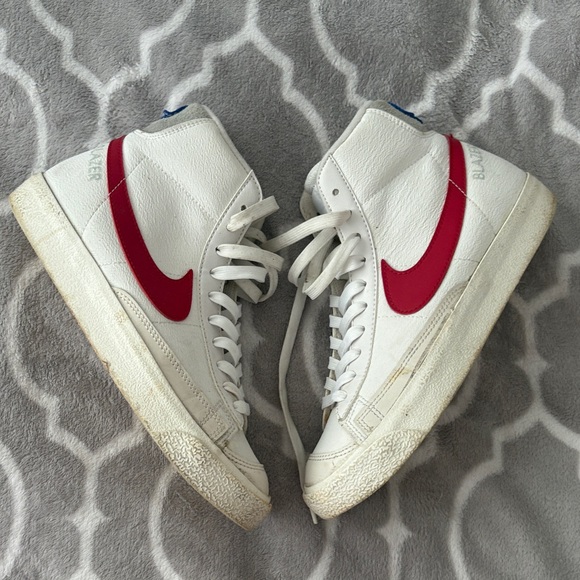 Nike Other - Nike blaze White and Red High-Top Athletic Shoes